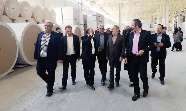 Inauguration of the production line of the gypsum production industrial unit in the special economic zone of Garmsar